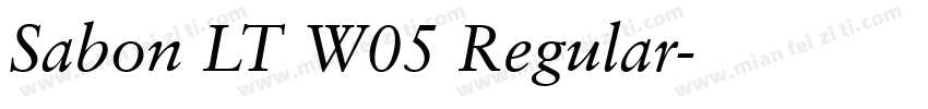 Sabon LT W05 Regular字体转换